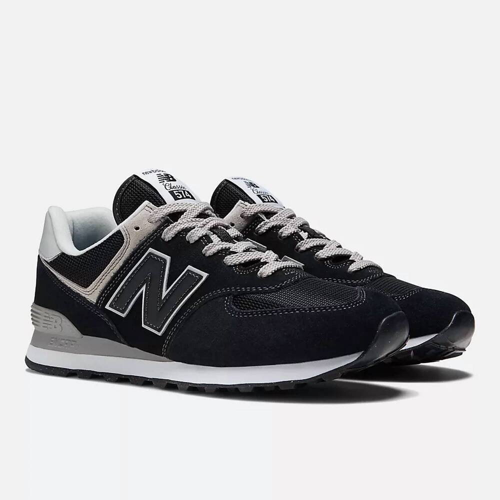 NEW NEW BALANCE men's 574 core shoes in black/white